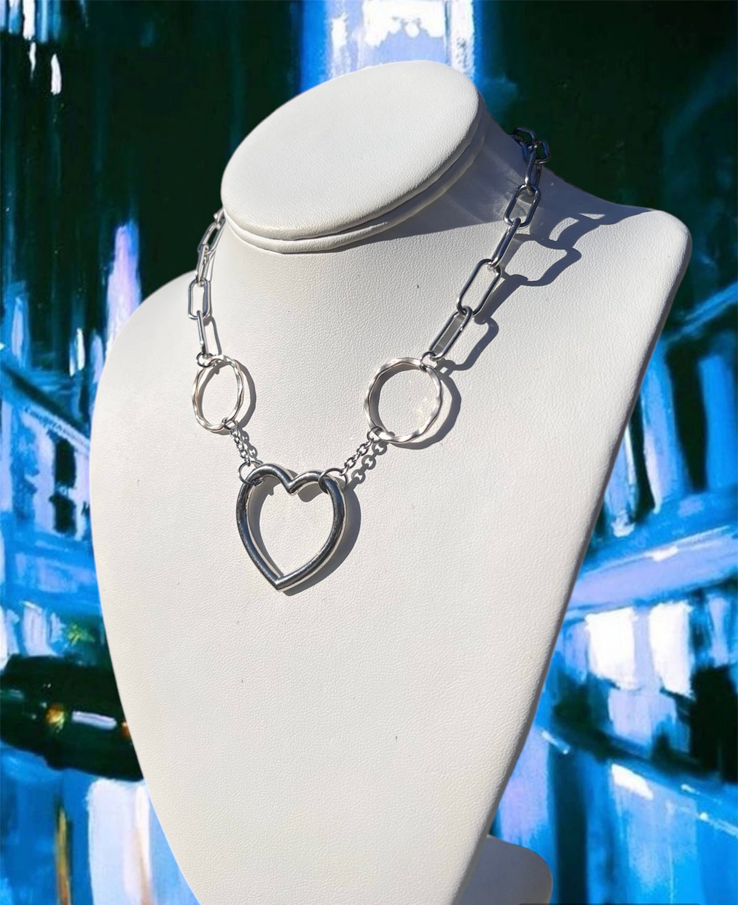 Heartscape choker necklace