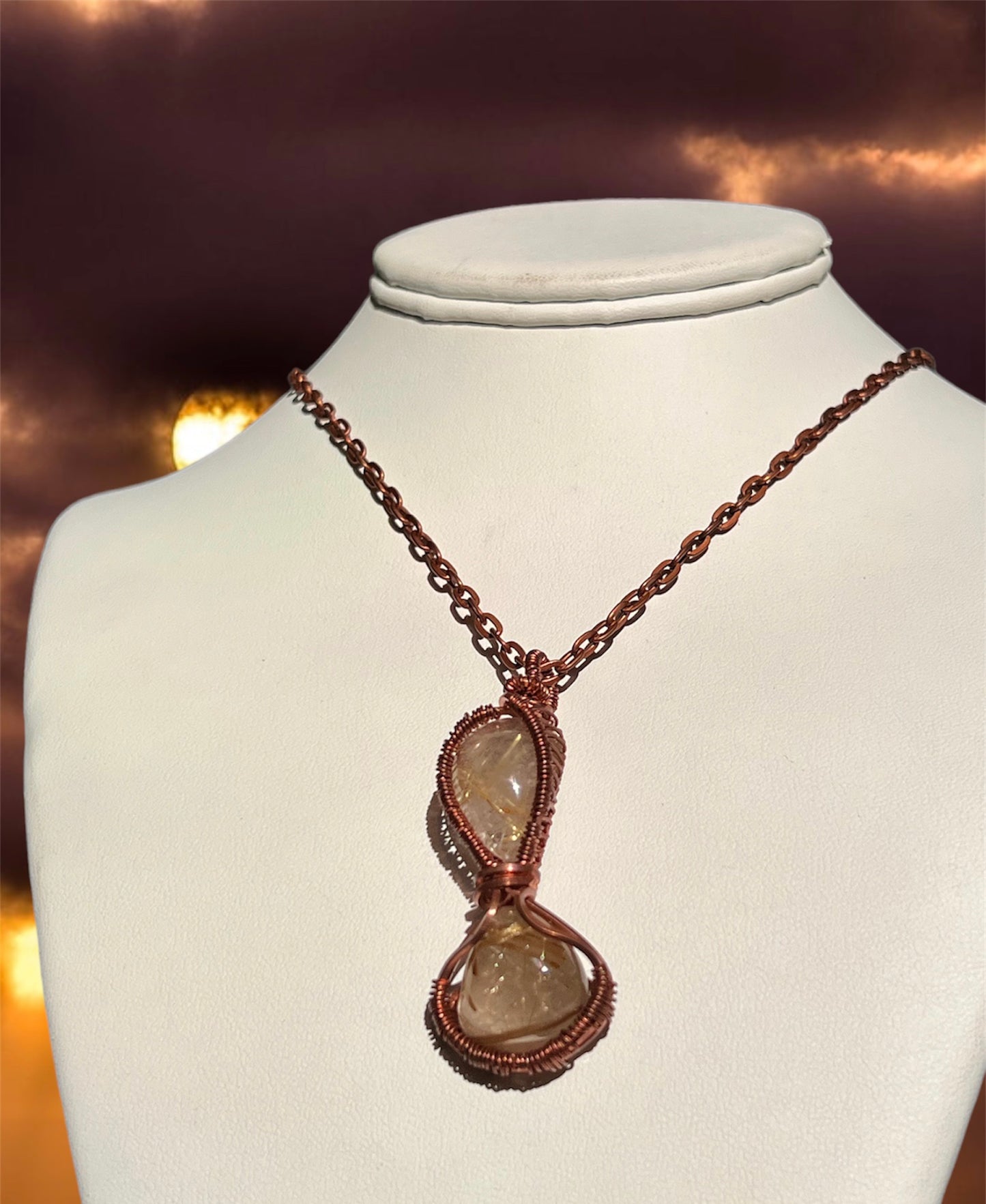 Sunset Quartz - necklace