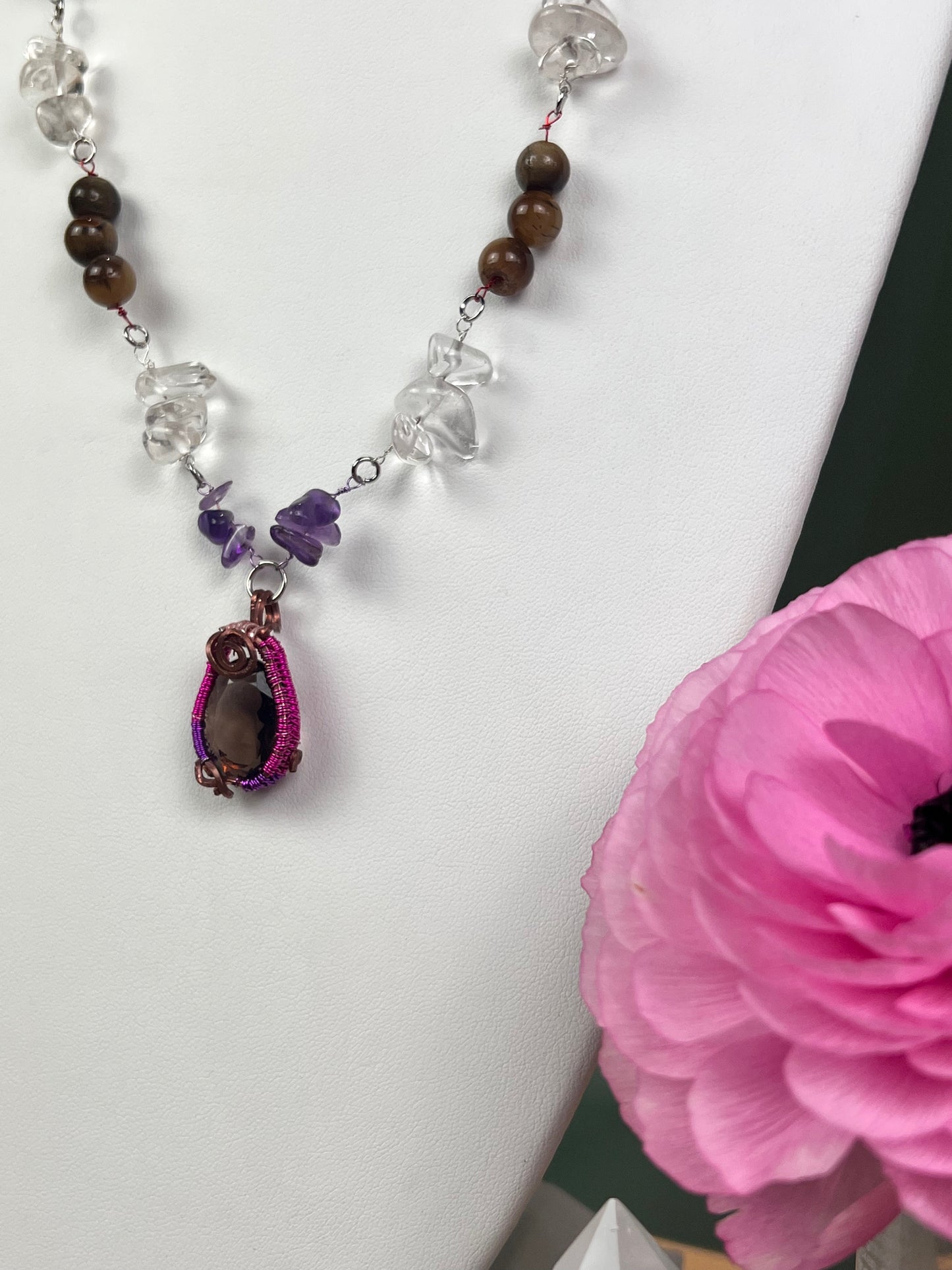 Endo Crystal - Smokey Quartz Necklace