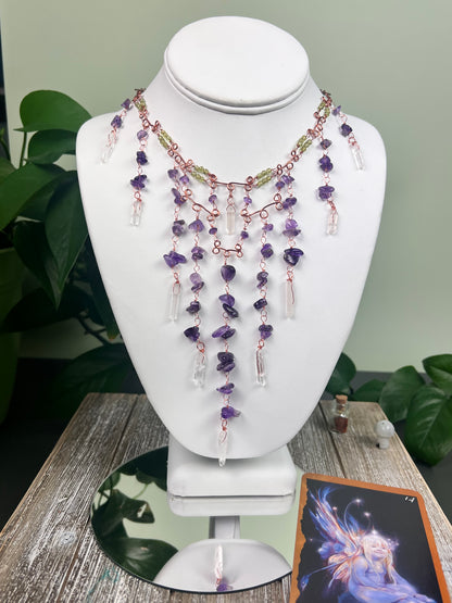 Lilac field - necklace