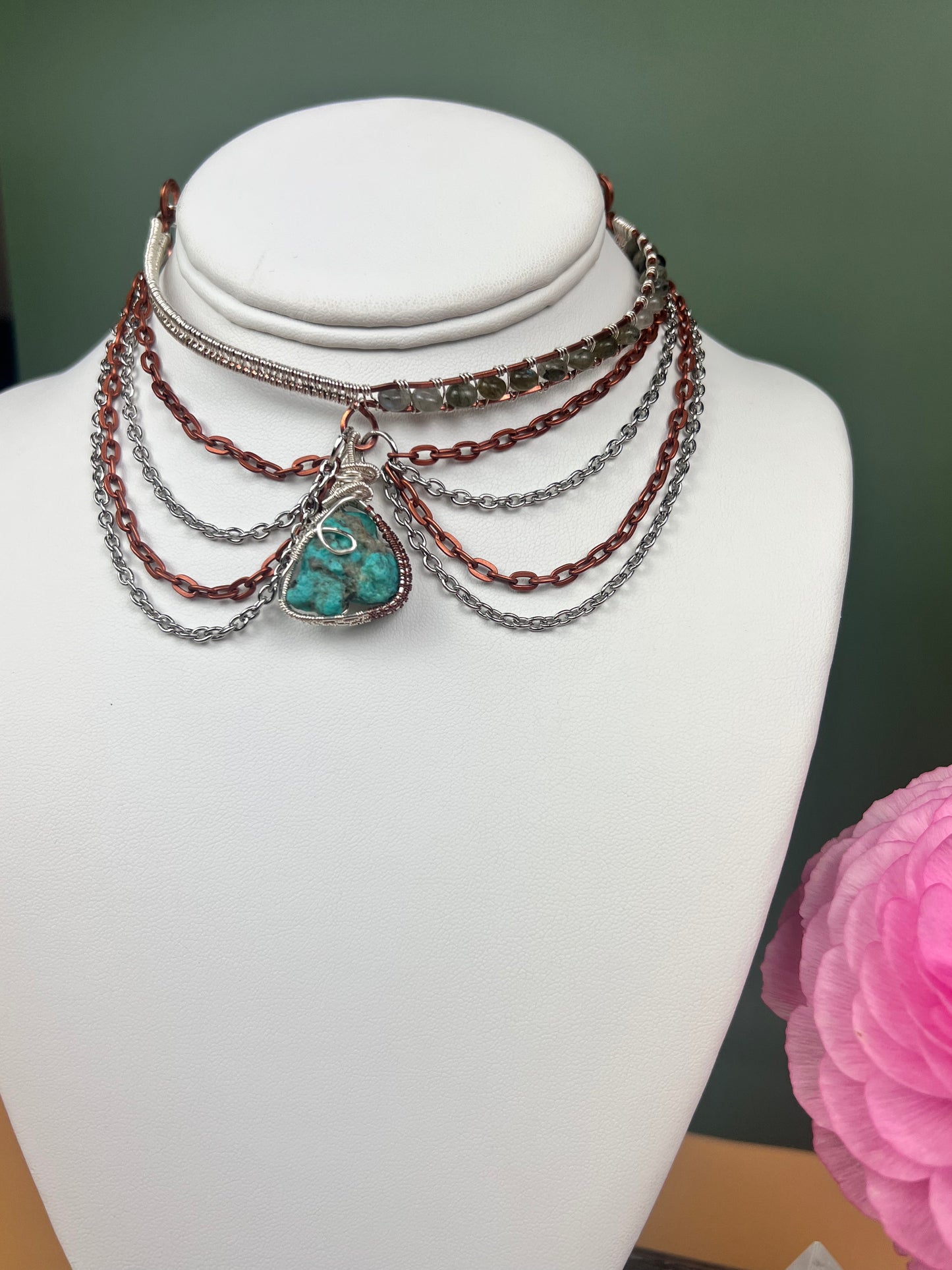 Tranquillitatis - Turquoise chocker